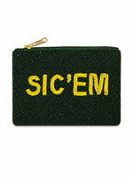 Dompet Koin Trendy Kuat Berbahan Kaca Manik-Manik Buatan Tangan Kustom SIC EM dengan Ritsleting OEM ODM Grosir India