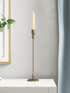 Porte-bougie conique en métal doré, grand chandelier minimaliste, finition texturée, fait main, écologique, élégant, décoration d'intérieur, table - Product Image 2