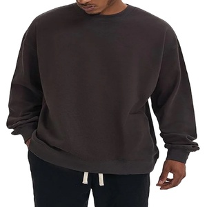 Nouvel arrivage de sweatshirt oversize uni personnalisé de grande taille à épaules tombantes pour hommes sweatshirt uni à col rond pour hommes pas cher - Product Image 1