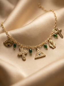 Mystic Horizon Charm <b>Bracelet</b> _ Anti-Tarnish Gold <b>Bracelet</b> for Women - Product Image 1