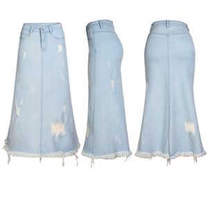 New Style Women's Skirt Women's High-waisted Denim Skirt A-line Skirt - Product Image 6