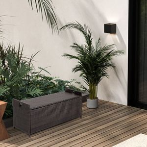 Panca portaoggetti da esterno da 34 galloni con comodo cuscino e rivestimento con cerniera - Product Image 5