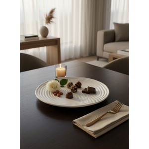 Luxury Aluminum <b>Gold</b> Plated <b>Serving</b> <b>Tray</b> With Modern Geometric Handles Antique Matte Finish Decorative Platter For Home Hotel - Product Image 5