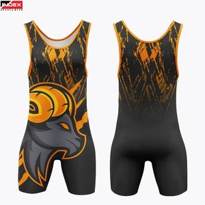 Trajes de Lucha Libre para Hombre en Tela Resistente, Logotipo Personalizado, Uniforme de Lucha Atlético, Ropa Deportiva de Entrenamiento - Product Image 1