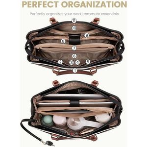 Borsa Tote in Pelle Impermeabile per Laptop da Donna, Borsa per Computer da Lavoro e per Insegnanti - Product Image 2