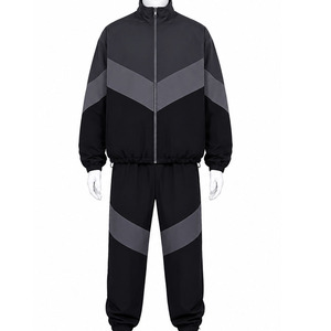 Conjunto Deportivo Personalizado para Hombre de Dos Tonos, Chaqueta con Cierre Completo y Cuello Alto, Pantalones Deportivos, Estilo Casual Urbano - Product Image 2