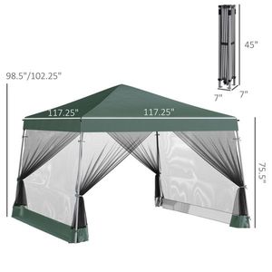 Tenda Pop-up con Gambe Inclinabili per Spiaggia, Design Pratico con Tettoia - Product Image 3