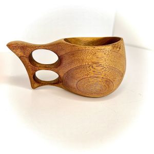 Handcrafted Wooden <b>Tea</b> <b>Cups</b> Round Minimalist Design Durable Natural Wood Drinkware Set for Afternoon <b>Tea</b> - Product Image 4
