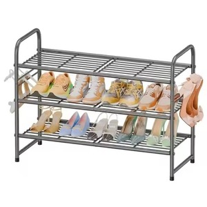 Modern 4 Tier Metal Shoe Rack Freestanding Space Saving Storage Organizer Home Entryway Closet Home Furniture Hospital - Product Image 6
