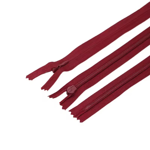 Vente en gros 3 #   Fermeture éclair invisible en nylon, ruban en tissu de longueur personnalisée, coloré, pour robes, vêtements, chaussures, textiles de maison - Product Image 3