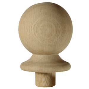 Capuchon de balustre personnalisé en chêne blanc, design intérieur classique, écologique et durable, pour escaliers en bois - Product Image 1