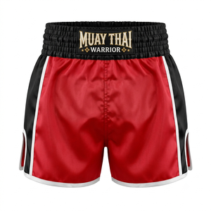 Shorts de boxe MMA Muay Thai personnalisés imprimés par transfert thermique, séchage rapide, durables, extensibles, respirants, 100% polyester, service OEM - Product Image 2