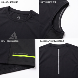 Camiseta Deportiva Corta Personalizada para Hombre, 230GSM, Poliamida Reciclada, Corte Cuadrado, Camiseta sin Mangas para Gimnasio, Abertura Amplia en las Axilas, OEM, Ropa Deportiva Sialkot - Product Image 4