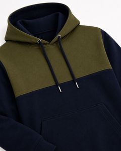 <span class=keywords><strong>Felpa</strong></span> <span class=keywords><strong>con</strong></span> <span class=keywords><strong>Cappuccio</strong></span> da <span class=keywords><strong>Uomo</strong></span>, Taglio Regolare, Design Color Block <span class=keywords><strong>con</strong></span> Tasca, in Pile Nero e <span class=keywords><strong>Beige</strong></span>, per l'Inverno, ODM - Product Image 2
