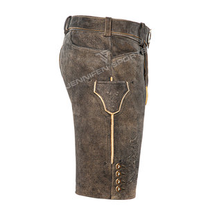 Shorts en cuir suédé de vache allemande pour hommes, Lederhosen bavarois, Lederhosen allemands authentiques, shorts en cuir de haute qualité - Product Image 3