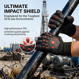 Gants de travail en cuir personnalisés, résistants aux coupures, avec protection TPR contre les chocs, compatibles écrans tactiles, pour mécaniciens - Product Image 6