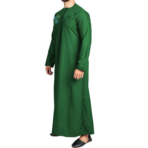 Omani Style Polyester Vintage Breathable Lightweight <b>Thobe</b> Muslims Wears Jalabiya Moroccan Dubai Thawb Jubba Robe Traditional - Product Image 4