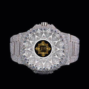 Reloj de Lujo Hip Hop con Diamantes Moissanite, Estilo Bling Iced Out, con Movimiento Japonés, Caja de Acero Inoxidable, Resistente al Agua, al Mejor Precio - Product Image 1