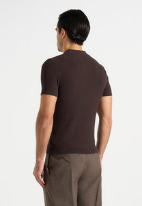 T-shirt Homme 100% Coton Tricoté à Manches Courtes, Beige Uni, Coupe Droite Décontractée, Motif Œil de Faucon, Logo Personnalisé, Durable et de Haute Qualité - Product Image 3