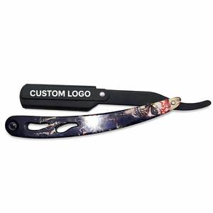 Maquinilla de Afeitar de Acero Inoxidable con Mango de Plástico Premium, Logotipo Personalizado OEM, Herramienta de Aseo Profesional y Duradera para Hombres - Product Image 3