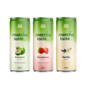 Latte au Matcha 250ml, saveur Fraise Vanille Coco, à base de plantes, boisson vietnamienne, OEM accepté, échantillons gratuits, design BRC - Product Image 1