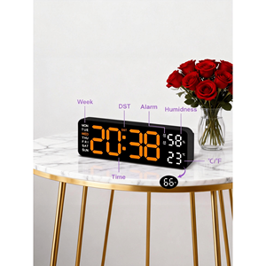 Large LED Display <b>Digital</b> Wall <b>Clock</b> Dual Alarm Auto Dimming Feature Classroom Office Decor Big Numbers Classroom Office Decor - Product Image 2