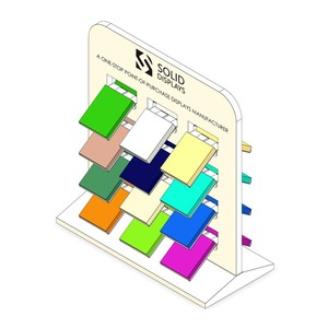 Présentoir métallique double face de style asiatique, facile à assembler, pour cintres et utilisation sur bureau - Product Image 1