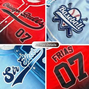 Maillot de baseball boutonné respirant pour homme Logo d'équipe sportive personnalisable en gros et maillot sublimé avec nom personnalisé - Product Image 3