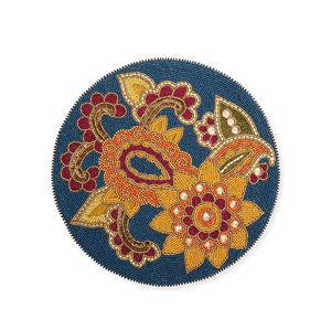 Luxury <b>Table</b> Decorate Seed Beads Embroidery <b>Placemat</b> Pure Handmade Beaded Embroidery <b>Placemat</b> New - Product Image 2