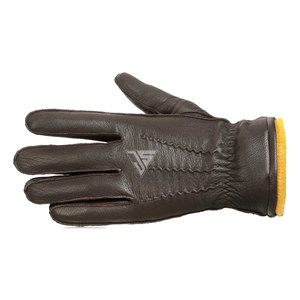 Gants d'hiver en cuir de vache véritable pour hommes, avec doublure en polaire, pour écran tactile, chauds, pour le cyclisme, usage quotidien - Product Image 2