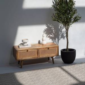 Meuble en bois avec tiroirs Vandana Zenova Ultra Rattan pour salon moderne et décoration contemporaine - Product Image 1