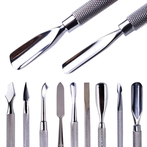 Pousse-cuticules professionnel en acier inoxydable léger, réutilisable, double usage, pour ongles en acrylique - Product Image 6