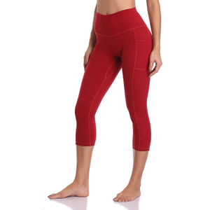 Leggings Capri pour femmes au design optimal, taille mi-haute, sur mesure, haute qualité, Spandex/Polyester, écologiques, respirants, prix bas, OEM - Product Image 2