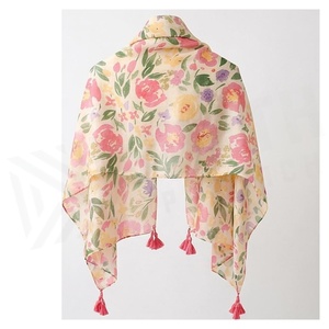 NORTH APPROACH Women's Square <b>Silk</b> Scarf Floral Print Elegant Multi-Functional Fashion Accessory All Seasons - Product Image 2