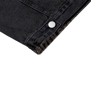 Veste en jean classique pour homme, coupe régulière, délavage foncé, fermeture boutonnée en coton, style décontracté, vêtement d'automne - Product Image 2