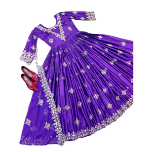 Vestido de fiesta de mujer elegante de diseñador con Pent y Dupatta para ocasiones especiales - Product Image 1