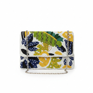 Elegante Bolso de Mano Bohemio Hecho a Mano con Cuentas, Estilo Vintage para Mujer, Duradero, con Doble Correa, Organizador de Maquillaje con Patrón Geométrico - Product Image 6