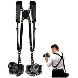 Arnés de Pecho Ajustable de Cuero con Correa Doble para Cámaras DSLR y sin Espejo, Equipo para Fotógrafos de Bodas - Product Image 4