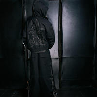 Ensemble de survêtement Techwear pour homme avec détails en strass, veste à capuche et pantalon cargo, style streetwear oversize Y2K, tenue utilitaire, vente en gros