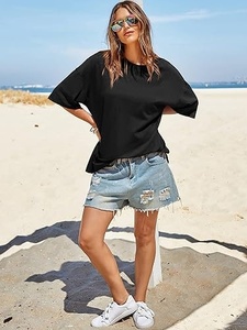 เสื้อยืดผ้าฝ้ายคุณภาพสูงสำหรับผู้หญิง - Product Image 2