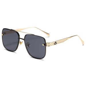 Gafas de Sol Metálicas Cuadradas Grandes de Doble Puente de Lujo RTS, Diseños Personalizados, Protección UV para Hombres y Mujeres, Tendencia 2026 - Product Image 5