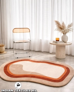 Alfombras de Lana Hechas a Mano con Diseño Moderno Personalizado, Alfombra Hecha a Mano al por Mayor para Sala de Estar, Textiles Indios H/L - Product Image 1