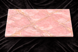 Table à manger moderne de luxe en marbre rose, taille personnalisée, table de salle à manger contemporaine, mobilier de villa de luxe - Product Image 2