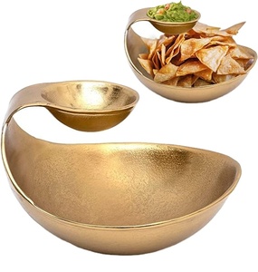 Plato para Servir Aperitivos, Metal, Nuevo Estilo, 2 Niveles, para Frutas y Dulces, Decoración para Bodas y Cenas, Venta Especial - Product Image 1