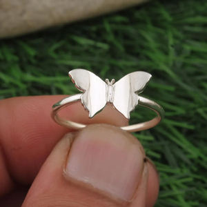 Anillo de Mariposa de Último Diseño, Plata de Ley 925, Joyería Bohemia Apilable, Regalo de Aniversario o Compromiso para Mujer - Product Image 4