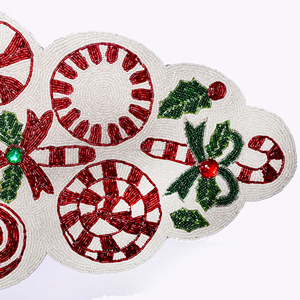 ผ้าคาดโต๊ะถักลายลูกปัดสำหรับตกแต่งโต๊ะและห้องครัวแผ่นปูสำหรับตกแต่งบ้าน - Product Image 2