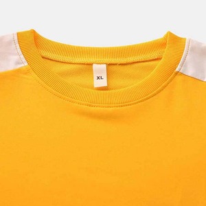 Sudadera de Hombre con Bloques de Color Amarillo, Manga Raglán, Cuello Redondo, Corte Regular, Tejido de Algodón, Ropa Casual de Otoño, Todas las Tallas - Product Image 2