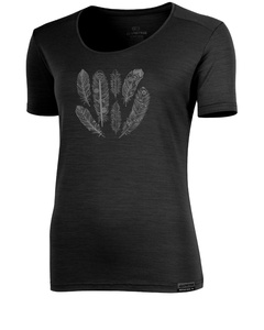 <b>Black</b> <b>Women's</b> Casual Cotton Printed T-Shirt 100% Knitted Round Neck Short Length Anti-Pilling with Logo Embroidery Sequin <b>TShirt</b> - Product Image 1