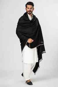 Men Winter Wool <b>Shawl</b> Soft Warm Breathable Solid 300g Traditional Corporate <b>Wrap</b> - Product Image 2