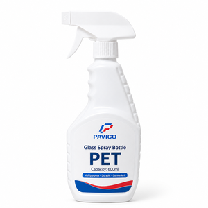 ขวดสเปรย์ไกปืน PET สีขาวแบบกำหนดเอง ขนาด 600 มล. สำหรับน้ำยาทำความสะอาดกระจก ผลิตภัณฑ์ทำความสะอาดในครัวเรือน โรงงานเวียดนาม - Product Image 1